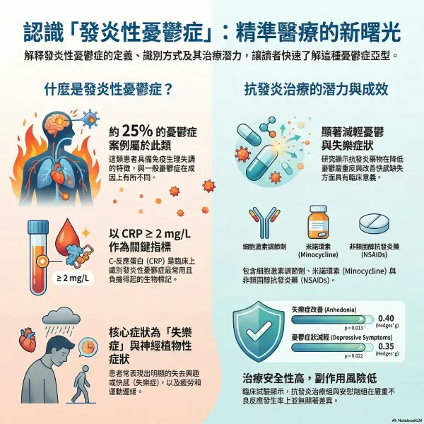 憂鬱症與躁鬱症要注意的發炎亞型